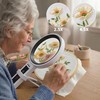 JARLINK Magnifying Glass with Light and Stand, 5.5-Inch Large Magnifier