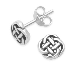 Heather Needham Sterling Silver Celtic Earrings - SIZE: 7mm (1/4 inch) Gift Boxed Celtic stud earrings. 5426
