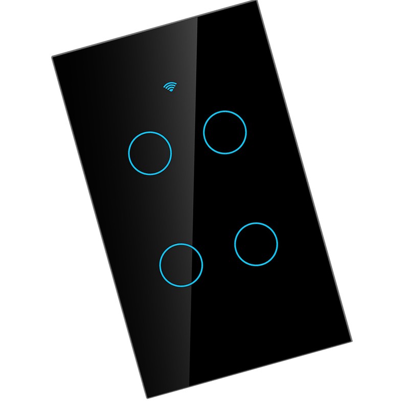 WiFi Touch Screen Switch Single Circle for 4‑Way AC
