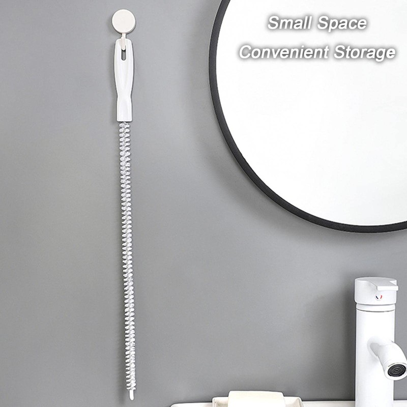 AYNKH 2 Pieces Sink Drain Brush 45cm Universal Flexible Sewer