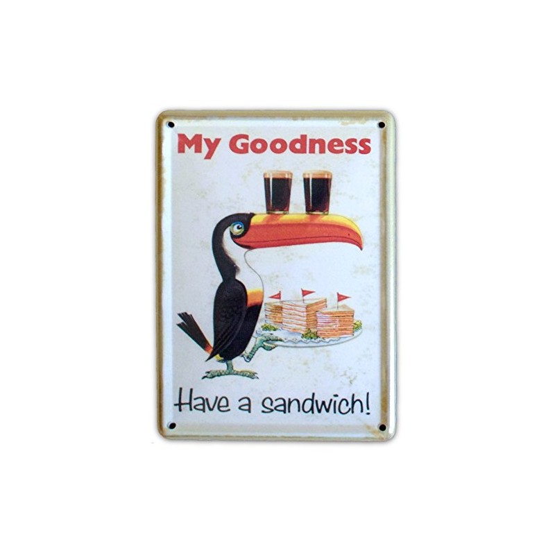 GUINNESS IRISH HAVE A SANDWICH Small Metal Tin Pub Sign