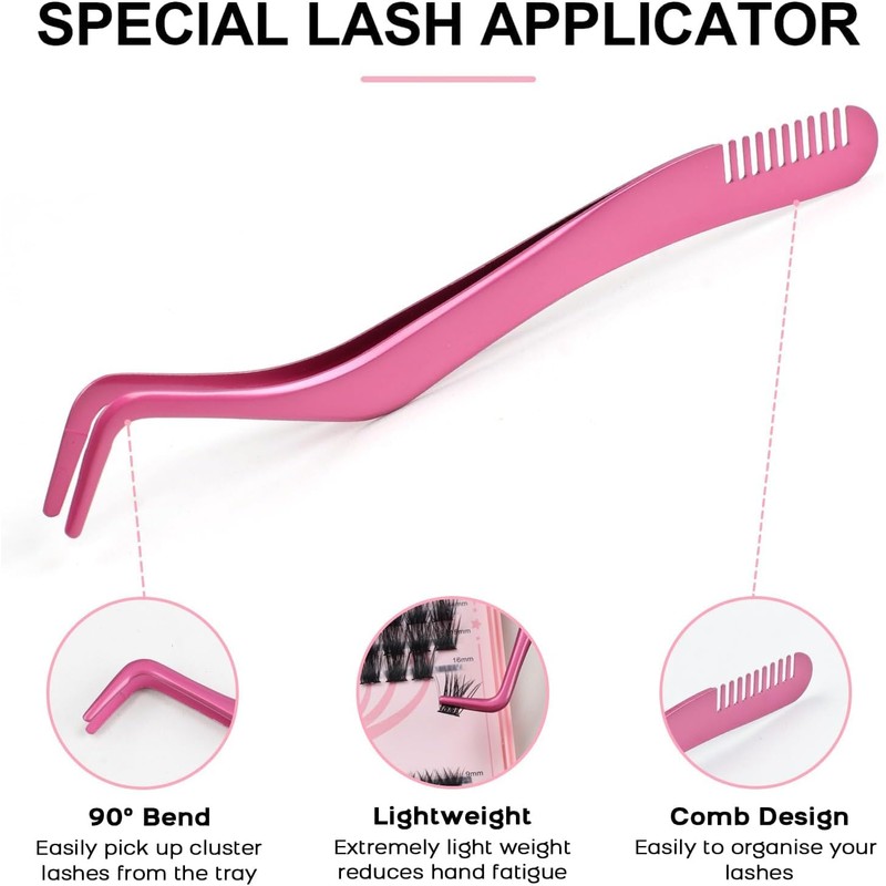 KISSXIAOYA Eyelash Extensions, DIY Custom Cluster Eyelash Tool Set (144