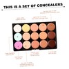 Beavorty 2pcs 15 Concealer Camouflage Coverage Liquid Palettes Kit Pro
