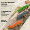 12PCS Bug Hair Clips Hand Painted 3D Caterpillar Duckbill Clip