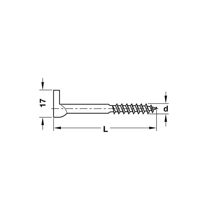 x20 Screw Hooks with Cross Slot Heavy Duty GALVANISED Steel