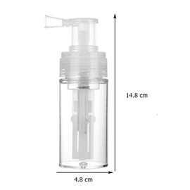 Feilguee 1PCS 110ml Portable Detachable Travel Spray Bottle Empty Portable Travel Cosmetics Container, PET Cosmetics Bottle Transparent Dry Powder Spray Bottle for Hair Salon, Home, Beauty