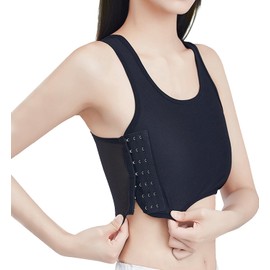 Ttoitv Pane Shirt, Breast-crushing, Short Length, Makes Your Chest Small and Small in Shape, Tube Top, Bra, Sports Bra, No Breast Swaying, Body Shaping, Compression Shirt, Chest Belt, Chest Crushing,
