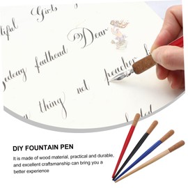 TEHAUX 4pcs Vintage Dip Pen Holders Retro Holders for Writing Accessory Random Color