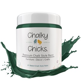 Chalky Chicks 4 Fl Oz Matte Shamrock (Dark Green) Chalk Paint for Furniture Without Sanding - No Prep Furniture Paint No Sanding All in One for Crafts, Wood, Walls, Cabinet, Metal, Dresser, Farmhouse