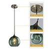 LBSQJ Gray Green Glass Pendant Lights Kitchen Island Lighting Globe