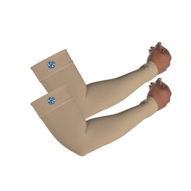 Kinship Comfort Brands Arm Compression Sleeves for Men & Women | Lymphedema | Arthritis | Moisture Wicking | S,M,L,XL,2XL (Nude, Medium)