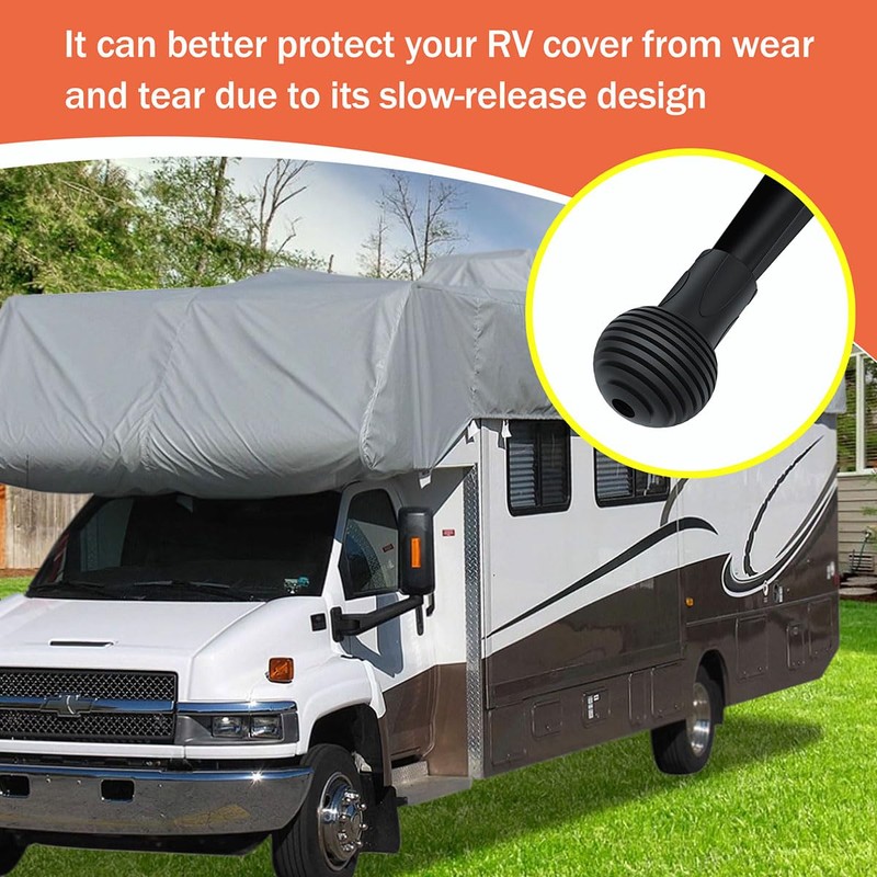 4 Packs RV Gutter Spout Caps, Easy to Install and