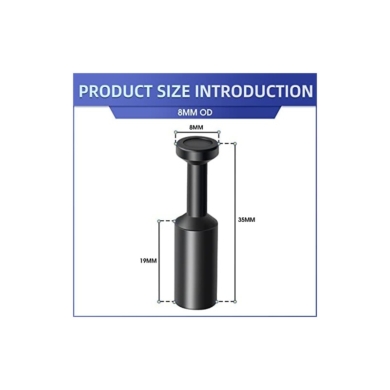 ERGAOBOY 20 Pcs 8mm OD Push to Connect Plug Fittings,Pneumatic
