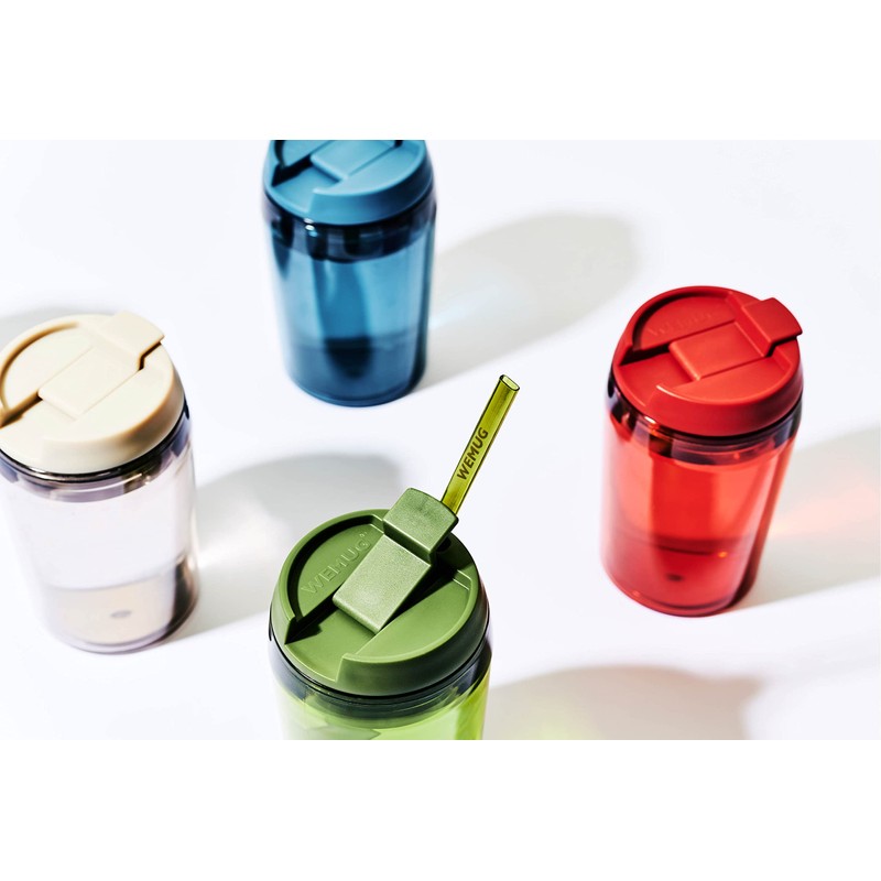 WEMUG Clear Tumbler (Lightweight, High Seal Plastic Double Wall Tumbler),