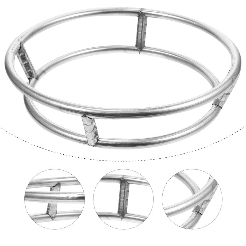 Angoily Wok Ring Rack Stainless Steel Double Layer Wok Pot