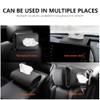 FDEETY PU Leather Car Tissue Box Tissue Holder Napkin Clip
