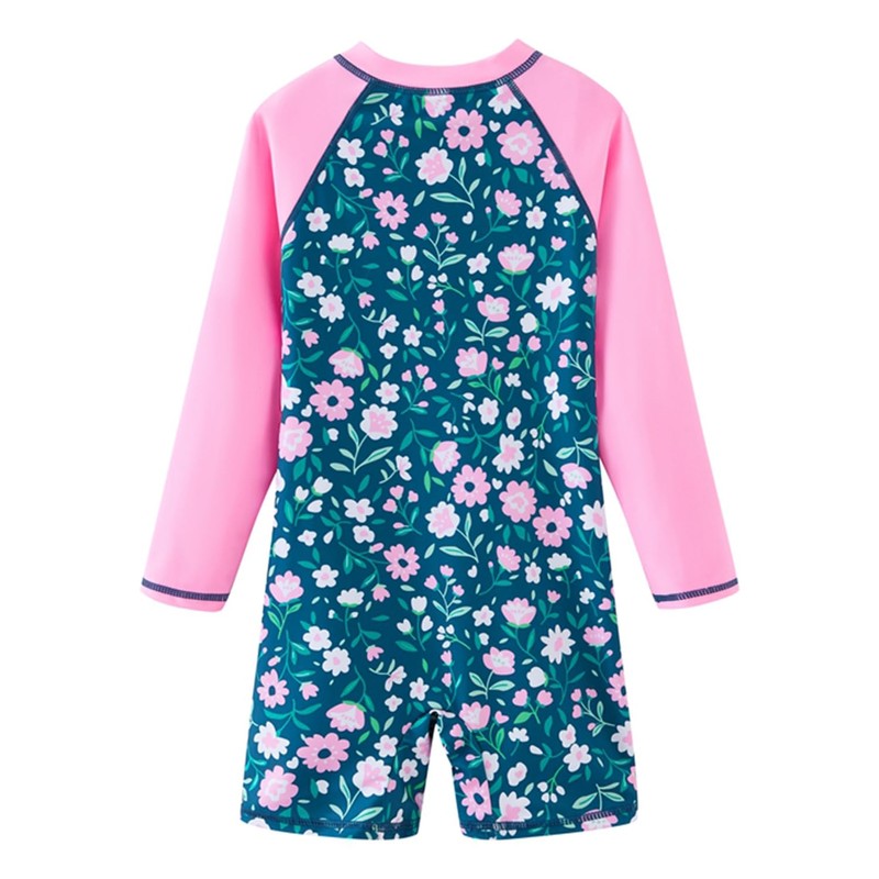 Girls Rash Guard Long Sleeve One Piece Swimsuits with UPF