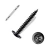 ANCHOREASE #8×1-1/4″ Wood Screw 200Pcs, Black Carbon Steel Standard Thread