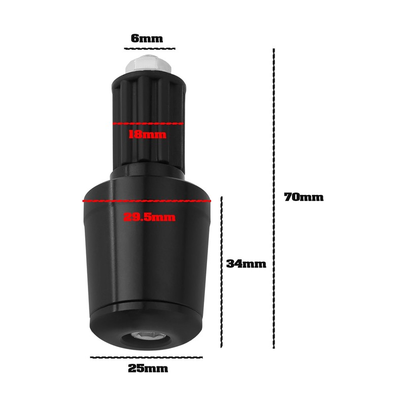 LT Easiyl 1 Pair Motorcycle Handlebar End Plugs 7/8 Inch