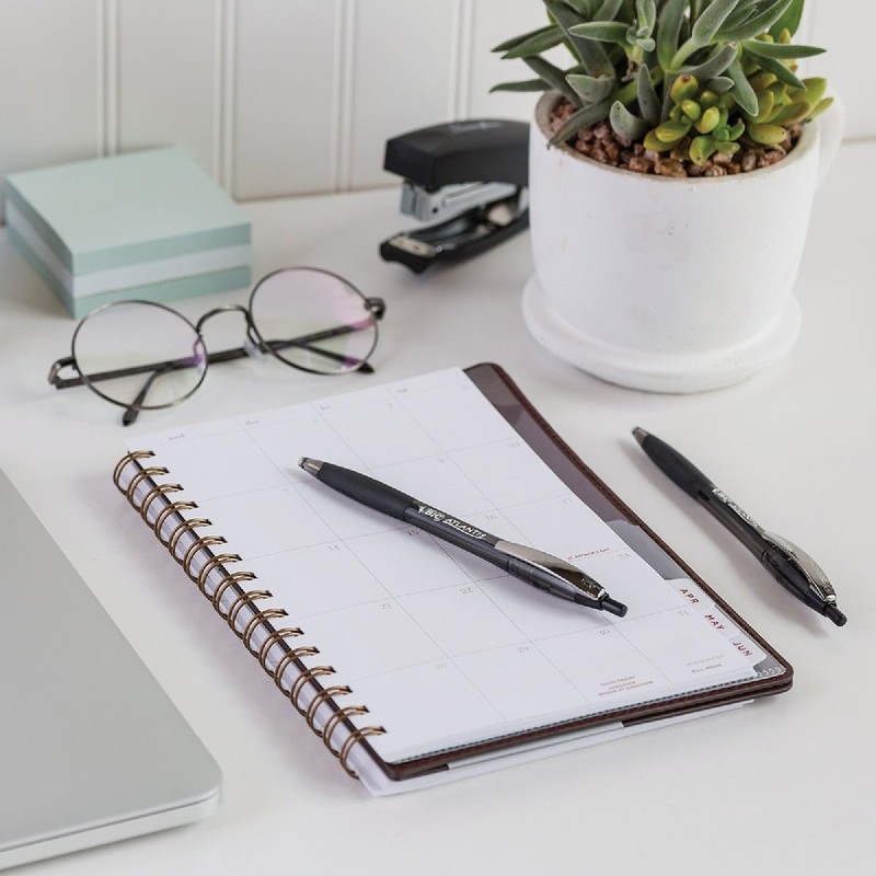 BIC Glide Black Retractable Ballpoint Pens, Medium Point (1.0mm), 2-Count