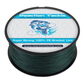 Reaction Tackle Braided Fishing Line Moss Green 40LB 1500yd