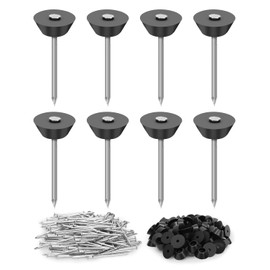 100 Stück Dichtnägel für Noppenbahn 2,2x40mm, Montagenägel mit Gummischeibe für Noppenfolie Hochbeet, Blumentöpfe & Kellerwände