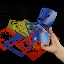 MWOOT 12 Pieces Shapes Stencils Template Set for Kids Children Drawing Craft,Washable Plastic Painting Template with Transport Tool Animals for Painting Learning