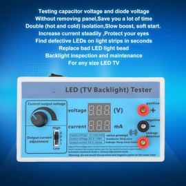 LED TV Backlight Tester Multifunctional Strip Beads LED Light Strip Lamp Bead Test Repair Tool Light Detector 0‑230V Output (EU Plug 220V)