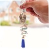 LIFKOME Dragon Year Keyring Rhinestone Pendant with Tassel Stylish Dragon