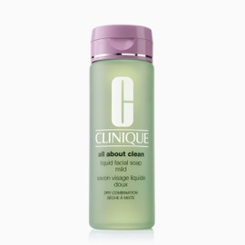Clinique 3-Step All About Clean Liquid Gentle Facial Cleanser Soap For Dry Combination Skin | Type 2, 6.7 Fl Oz