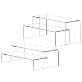 Acrylic Spacers for Display, Pack of 4 Acrylic Riser Display Stands, Acrylic Display Riser Stand, Acrylic Display Risers for Collectibles Jewellery Funko Pop Figures Toy Cupcake Dessert Decorations