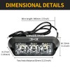 FXC (2PCS 3-LED Strobe Lights Amber Waterproof Emergency Beacon Flash