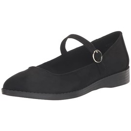 Anne Klein Women's Sissy Mary Jane Flat, Black, 8.5