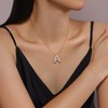 Moissanite Alphabet Letters Pendant Necklace | Lab Grown Diamond &