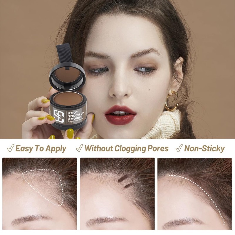 SOVONCARE Instantly Hairline Powder, Hairline Shadow Gray Coverage for Thinning