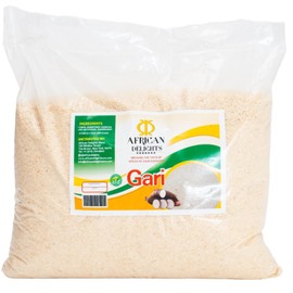 African Delights Ghana White Gari – 5 lb (80oz), Sand-Free, 100% All Natural Garri for Eba, Water Garri, Nigerian Food