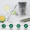 Chunsapk 5.75 inch Disposable Short Silver Paper Cocktail Straws, Stirring