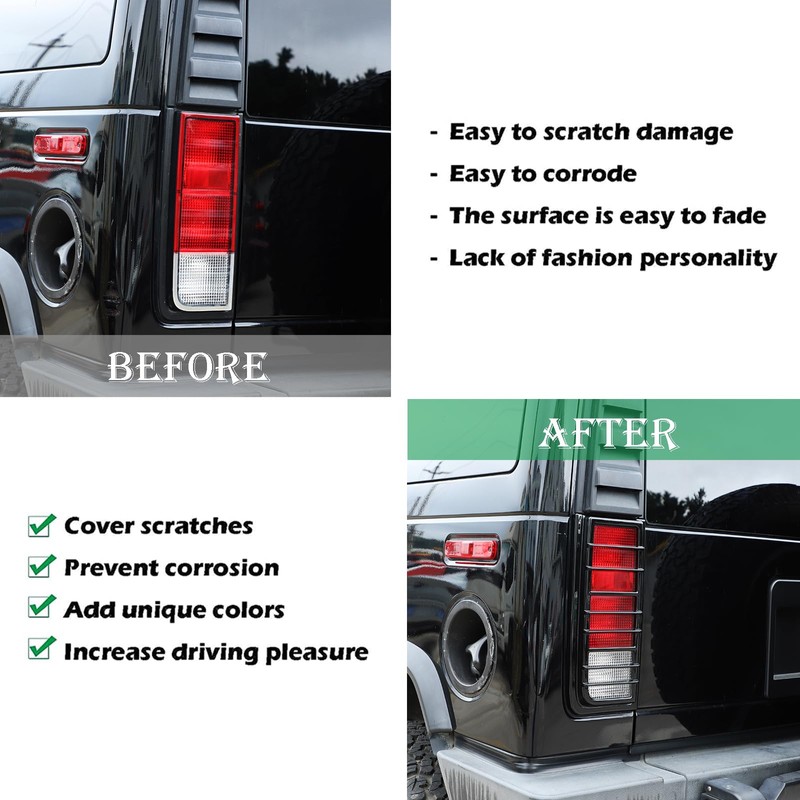 PIUGILH Rear Tail Light Lamp Vent Cover Compatible with Hummer