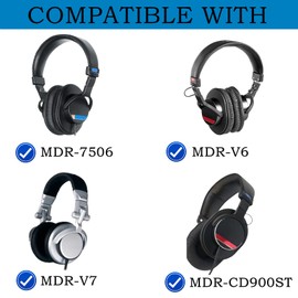 YunYiYi MDR-7506 Cooling Gel Ear Pads Compatible with Sony MDR-7506 MDR-V6 MDR-V7 MDR-CD900ST Replacement Ear Pads Ear Cups