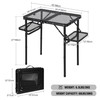 REDCAMP 35x16 Folding Grill Table for Outside with 2 Side