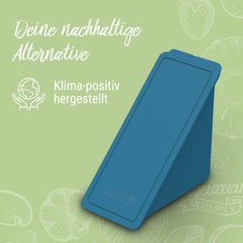 elastoREuse Sandwich Box Take Away Packaging - Food Container to Go Bread Lunch Box Sustainable Reusable Tin Dishwasher Safe (Cosy Blue)