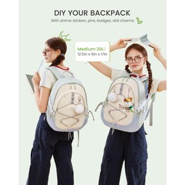 LOVEVOOK Kids Backpack for Girls, Cute School Backpack with Reflective Strips Lightweight Bookbag Water Resistant Travel Bags