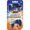 BIC Comfort 3 Advance Men's Disposable Razor, 4-Count