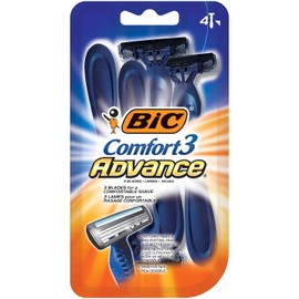 BIC Comfort 3 Advance Men's Disposable Razor, 4-Count