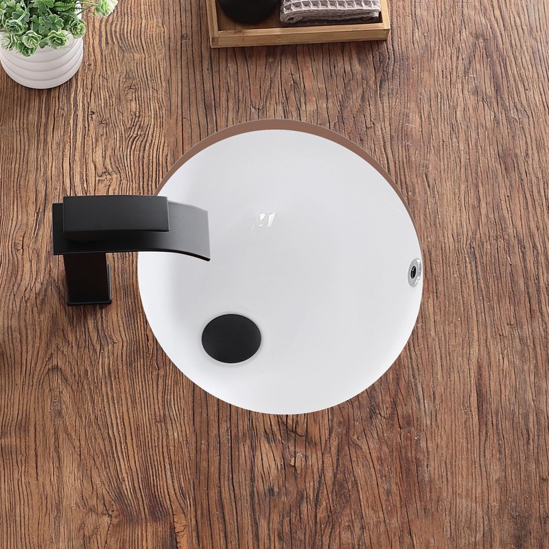 KDKSC Small Undermount Bathroom Sink 15.4"x13.2" Oval Undermount Sink White