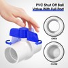 EPHECH 20PCS 1/2" PVC Ball Valve, SCH40 Slip PVC Water