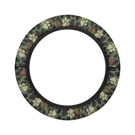 Oramclsy Dog Paw Golf Cart Steering Wheel Cover Camouflage Odorless Protector for Small Size Steering Wheels in Golf Cart Club Cars (13"-14") Golf Cart Accessories