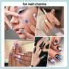 Hotalisona Nail Charms and Gems Black Flower Bows 3D Nail