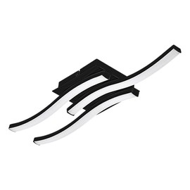 EGLO Cabezas-E LED Ceiling Light, Rod-shaped Ceiling Light, Kitchen Lamp Made of Metal and Plastic in Black and White, Lamp Ceiling Office, Neutral White, 43.5 x 11 cm