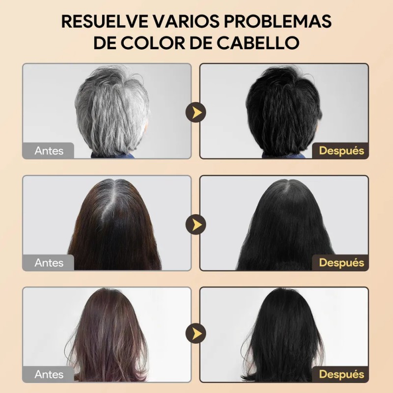 Kaisasa Shampoo Con Tinte Cubre Canas Con Aceite De Argán